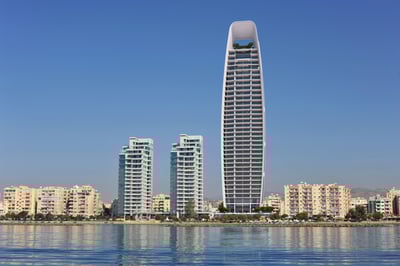 Construction of the tallest seafront residential tower in the Mediterranean