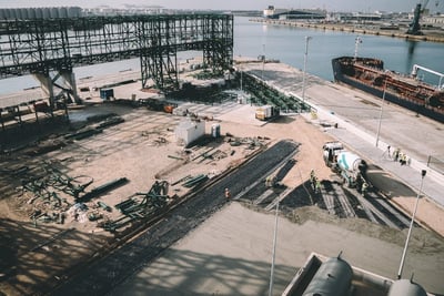 Pavimentación de la terminal portuaria de ICL con hormigón reforzado ...